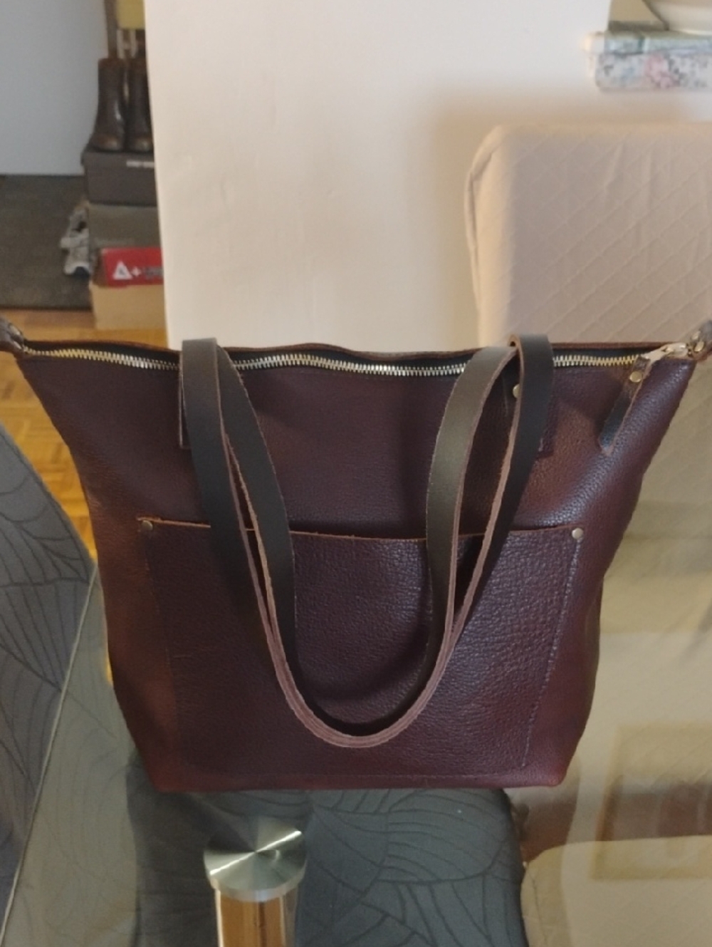 Portland Leather Goods Leather Brown Tote Bag